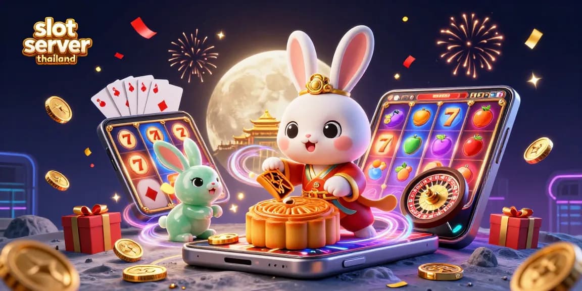 Win big with slot server thailand in this exciting 3D digital illustration showcasing vibrant casino elements.