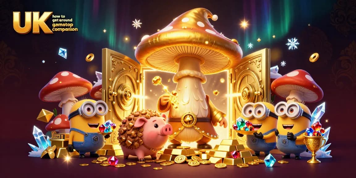 Bet on various non-GamStop casinos with this detailed illustration showcasing treasures, gems, and magic for UK how to get around gamstop comparison.