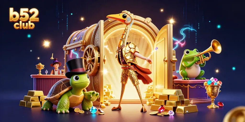 Experience thrilling gameplay at b52 club with vibrant characters and dazzling casino elements.