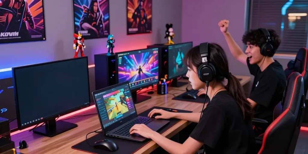 Enjoy a vibrant gaming session at https://tx88bet.vip/ with friends, showcasing the thrill of online gaming.