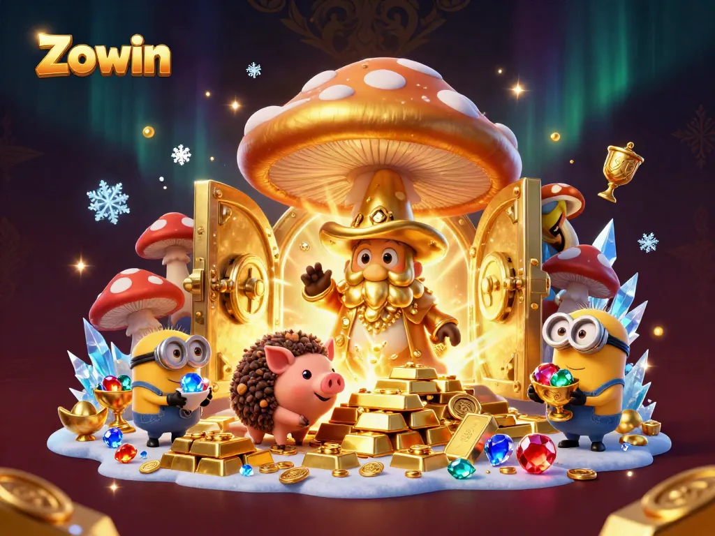 Zowin offers a magical gaming experience with enchanting characters and vibrant treasure elements